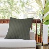 26"x26" Deny Designs Little Arrow Design Co Vert Triple Dash Olive Square Outdoor Throw Pillow Green - 3 of 4