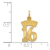 Black Bow Jewelry 14k Yellow Gold Sweet 16 Charm or Pendant, 10mm - 4 of 4