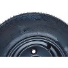 4.80x8 Trailer Tire & Wheel Assembly, Set of 2 - Load Range C 6PR, 4 Lug 4" Bolt Pattern, Black Steel Rim for Utility & Boat Trailers - 2 of 4