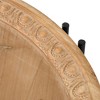 32" Fir & Iron Round Coffee Table - 4 of 4