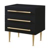 Gulches Modern Lacquer Nightstand with 2 Drawers, Wooden Bedside Table for Bedroom Living Room, No Assembly Required - 3 of 4