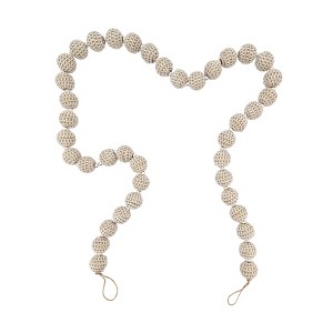 Saro Lifestyle Bedazzled Beaded Garland, 72", Silver - 1 of 1