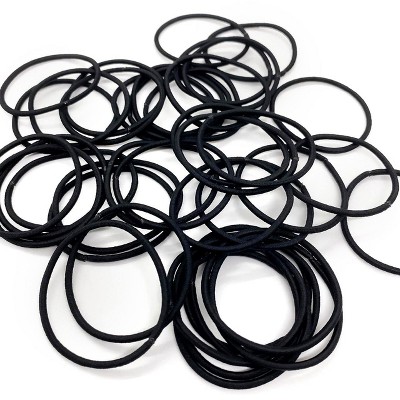 Kitsch Recycled Polyester Thin Elastics 40pc- Black