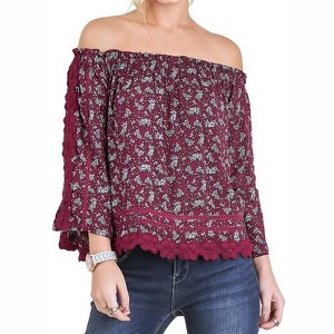 Women's Off The Shoulder Floral Top - umgee - 1 of 4