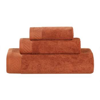 Basketweave Luxury Cotton Solid 3 Piece Assorted Towel Set by Blue Nile Mills