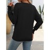 BLUEMING Womens Casual Shirts Long Lantern Sleeve Dressy V Neck Tunic Blouses Loose Business Work T-Shirts - 2 of 4