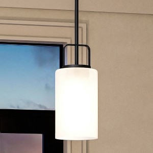 Urban Ambiance Luxury Modern Pendant 11''H x 5''W,  Midnight Black Finish,  Broome Collection, UHP4111 - 1 of 4