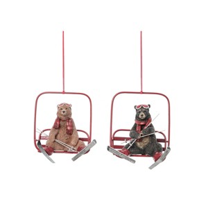Gallerie II Bear Ski Lift Ornaments, Set of 2 - 1 of 4