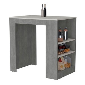 NicBex Kitchen Island Cart with 3 Side Shelves,Kitchen Island with Storage and Large Work Top,Modern Kitchen Cart,Island Table for Kitchen - 1 of 4