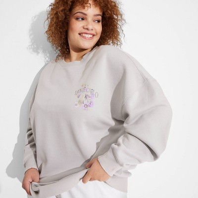 Women's Oversized Pullover Sweatshirt - Wild Fable™ Gray 2X