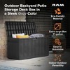 Ram Quality Products Large Outdoor Storage Deck Box Organizer Bin Waterproof Patio Furniture - 3 of 4