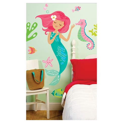 Mermaid Wallplay Peel Stick Wall Decal 2 Sheets Wallies Target