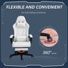 NicBex 360°Swivel Gaming Chair Office Chairs with Reclining Back,Adjustable Seat Height&Footrest,17-21° Ergonomics Video Game Chairs Office,White - 4 of 4