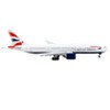 Boeing 777-200ER Commercial Aircraft with Flaps Down White with Tail Stripes 1/400 Diecast Model Airplane by GeminiJets - 2 of 4