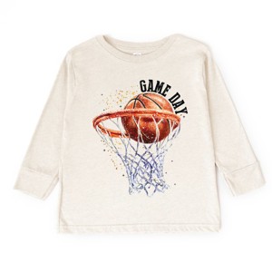 The Juniper Shop Basketball Game Day Hoop Toddler Long Sleeve Tee - 1 of 4