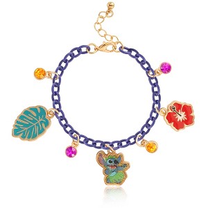 Disney Lilo & Stitch Purple Chain Charm Bracelet - 1 of 4