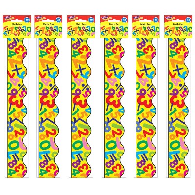 TREND Math Fun Terrific Trimmers®, 39 Feet Per Pack, 6 Packs