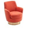 Ridstar Accent Chair and Armchairs with Gold Stainless Steel Base For Living Room & Bedroom-Orange - 2 of 4