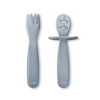 NUK for Nature Pretensil Dipper Spoon and Fork Set - 2pk