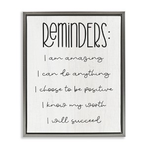 Stupell Industries Positive Self Care Affirmation Reminders, 17" x 21" - 1 of 4