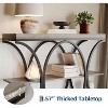3-Tier Industrial Entryway Table with Oval-Shaped Metal Frame,Open Shelf Console Sofa Table - 4 of 4