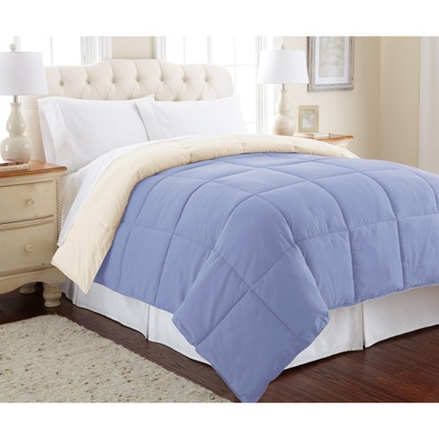 Peace Nest Lightweight Reversible Microfiber Down Alternative Comforter Set, Blue, Twin