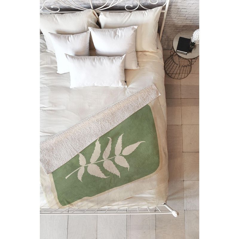 Nadja Leaf Design 19 Fleece Throw Blanket - Deny Designs, 1 of 3