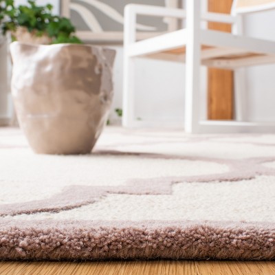 Hand-Tufted Beige/Ivory Wool 6' x 9' Area Rug