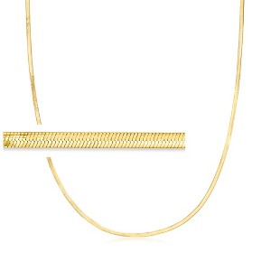 Ross-Simons Italian 2mm 18kt Gold Over Sterling Herringbone Chain Necklace - 1 of 4
