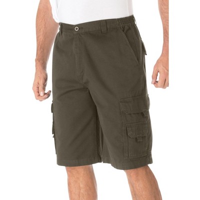 Boulder Creek by KingSize Men's Big & Tall 12" Side Elastic Denim Cargo Shorts