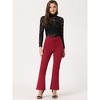 INSPIRE CHIC Women's Casual High Waist Wide Legs Bell Bottom Flared Long Pants - 3 of 4