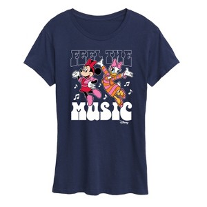 Women's - Disney - Minnie Mouse and Daisy Feel The Music Short Sleeve Graphic T-Shirt - 1 of 4