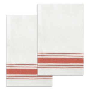 Unique Bargains Cotton Absorbent Soft Stripe Kitchen Towels 18" x 28" - 1 of 4