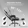 CAVINAS Pocket Spring Home Office Desk Chair with Winged Support, Retractable Footrest, Ergonomic Gaming Computer Chair, 360° Swivel Game Chair - 3 of 4