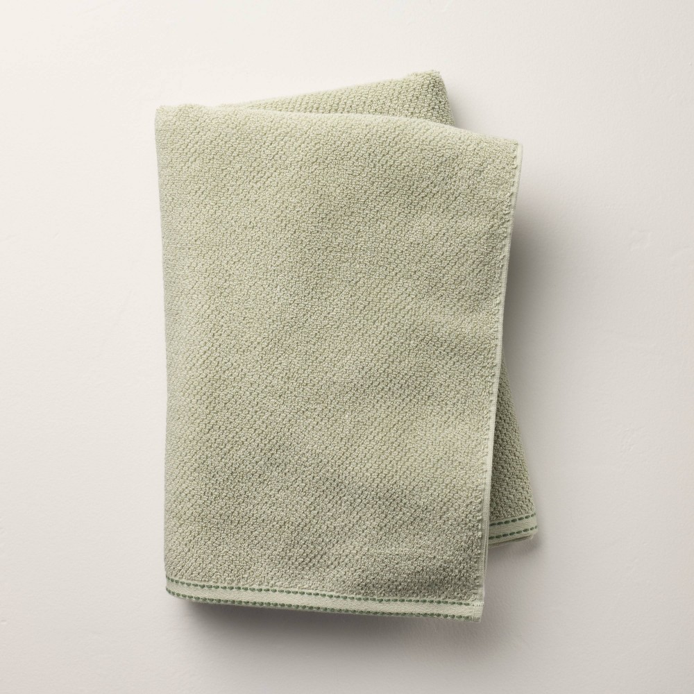 Photos - Towel Bath  Light Green/Green - Hearth & Hand™ with Magnolia