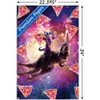 Trends International James Booker - Thug Space Cat On Dinosaur Unicorn Unframed Wall Poster Prints - 3 of 4