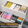 Set of 12 Collapsible Drawer Organizer Bins for Clothes, Closet Organizers and Storage Dividers for Clothing -SpaceAid® - 3 of 4