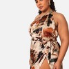 Rebdolls Women's Kiera Satin Abstract Print One Shoulder Maxi Shift Dress - 2 of 3