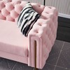 NicBex 84.25 Inch Velvet Tufted 2-Seat Sofa with 2 Throw Pillows for Living Room,Apartment,Bedroom - 4 of 4