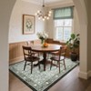 Modern Farmhouse Floral Washable Area Rug for Living Room Machine Washable Non Slip Ultra Thin Low Pile Floor Cover for Bedroom Kitchen Kid's Room - 2 of 4