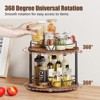 LunaLulinlk Lazy Susan Wood Rotating Spice Rack 12" 2-Tier for Kitchen - 2 of 4
