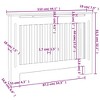 vidaXL Radiator Covers 2 pcs White MDF 44.1" - 4 of 4