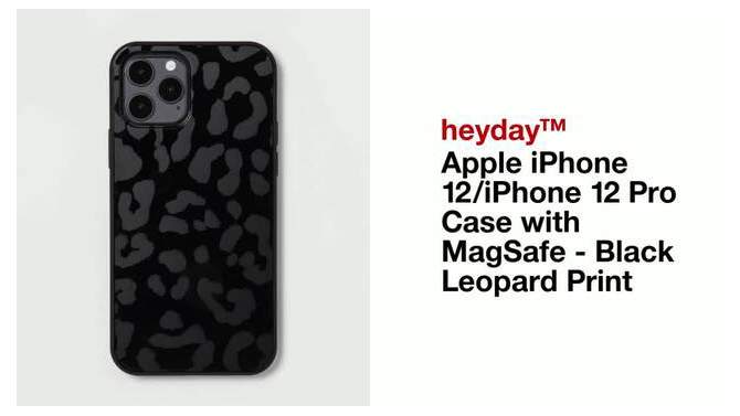 Apple iPhone 12/iPhone 12 Pro Case with MagSafe - heyday&#8482; Black Leopard Print, 2 of 6, play video