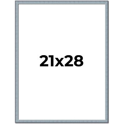 PosterPalooza | Textured Blue Picture Frame - UV Acrylic, Foam Board Backing, Hanging Hardware