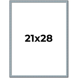 PosterPalooza | Textured Blue Picture Frame - UV Acrylic, Foam Board Backing, Hanging Hardware - 1 of 4