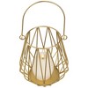 Northlight Basket Style Iron Pillar Candle Holder - 9.5" - Gold Finish - 4 of 4