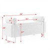 Tramull Elegant Linen Upholstered Storage Bench with Cylindrical Arms & Iron Legs for Hallway, Living Room, Bedroom - 2 of 4