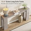 HDZNVF 70.9in Extra Long Farmhouse Console Table, Narrow Wood Sofa Table Behind Couch, Rustic Grey Entryway Accent Table - 3 of 4