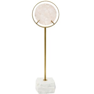 Decorative Agate Accent on Metal and Marble Stand (Each One Will Vary) - 1 of 4