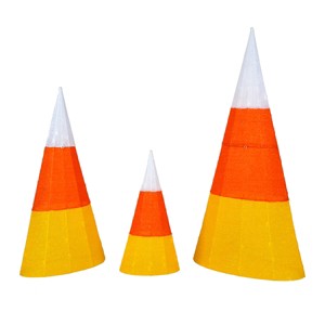 3-Piece Pre-Lit Candy Corn Cones - 1 of 4
